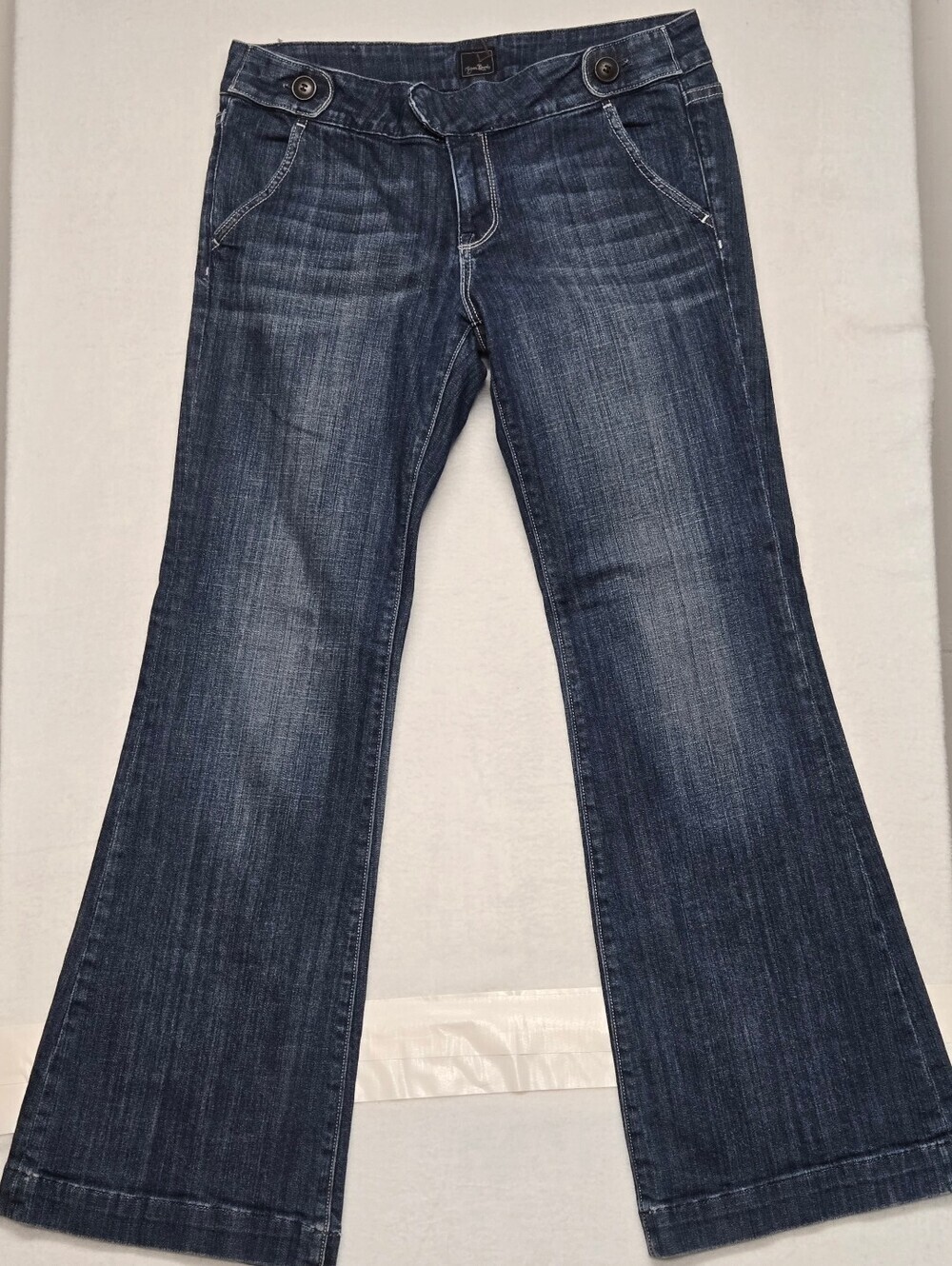 Vigoss Brand Trouser Denim Jeans 31 Flap Pockets Wide Leg